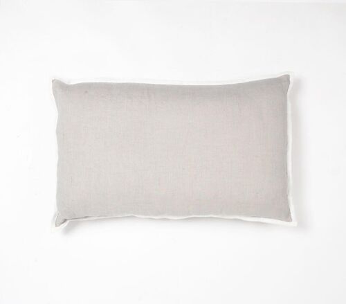 Dyed Monotone Grey Cotton Cushion Cover, 14 x 20 inches