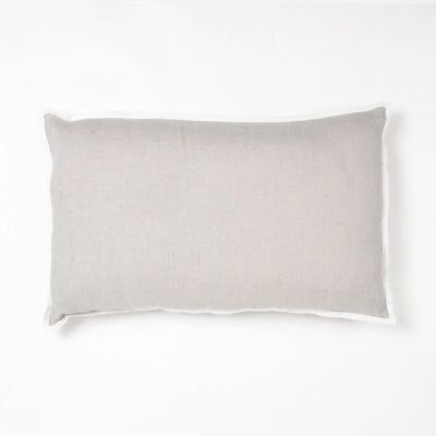 Dyed Monotone Gray Cotton Cushion Cover, 14 x 20 inches