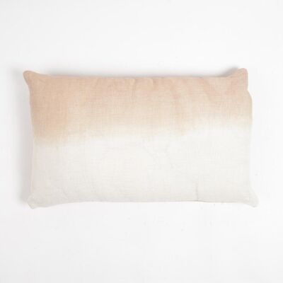 Housse de coussin en coton ombré neutre, 14 x 20 pouces