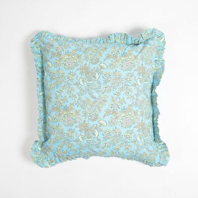 Housse de coussin en coton Floral Sky, 18 x 18 pouces