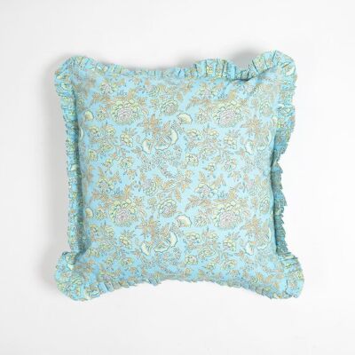 Floral Sky Cotton Cushion Cover, 18 x 18 inches