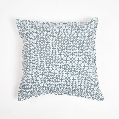 Geometric Monochrome Cotton Cushion Cover, 18 x 18 inches