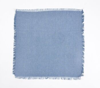 Lot de 4 - Serviettes Marine Bordures Fringe 2