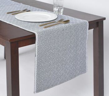 Tapis de passage en coton à motif diamants 3