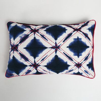 Ikat & Kantha Lumbar Cushion Cover, 20 x 14 inches