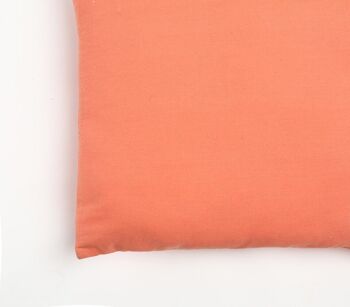 Housse de coussin en coton orange massif, 18 x 18 pouces 2