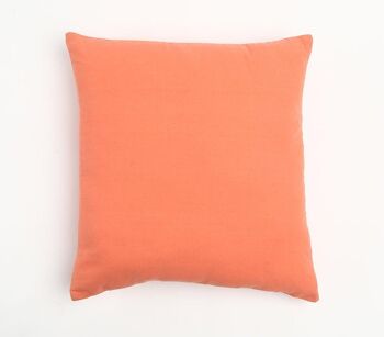 Housse de coussin en coton orange massif, 18 x 18 pouces 5