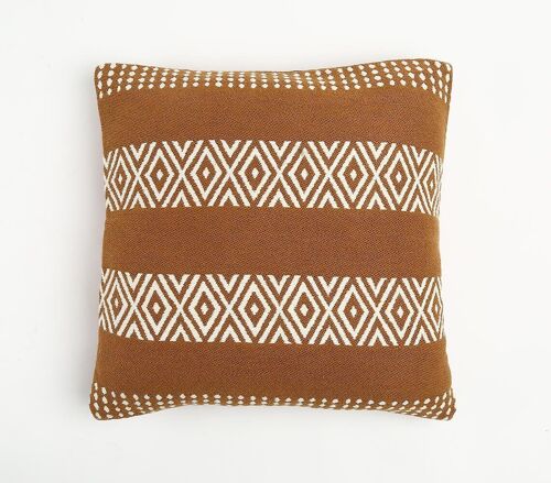 Diamond Patterned Striped Cushion Cover, 20 x 20 inches
