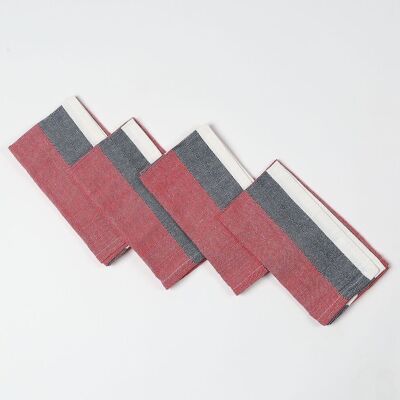 Set of 4 - Colorblock Table Napkins