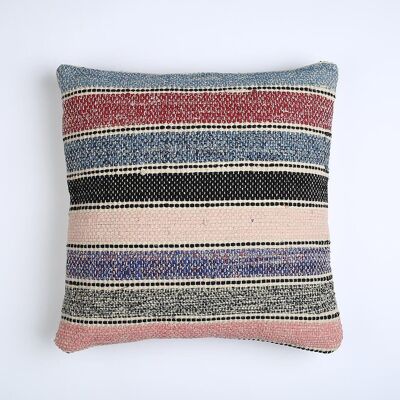 Striped Handloom Cushion cover, 18 x 18 inches