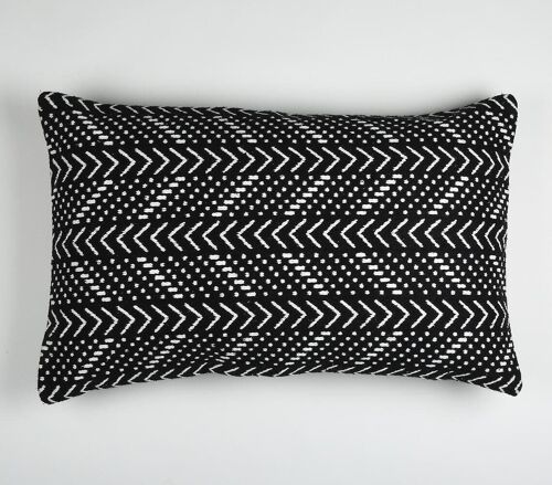 Woven & Embroidered Monotone Cushion cover, 26 x 16 inches