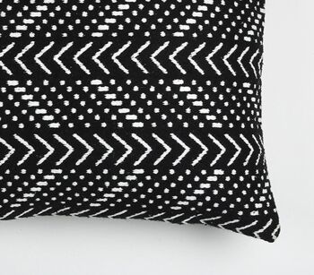 Housse de coussin monotone tissée et brodée, 26 x 16 pouces 6