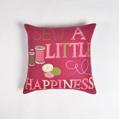 Housse de coussin typographique, 16,8 x pouces