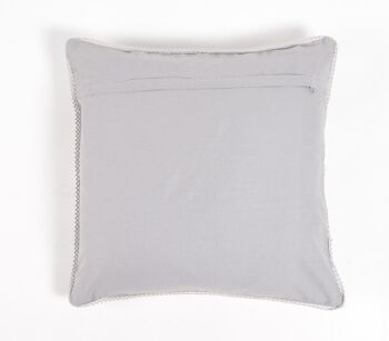 Housse de coussin floral en niveaux de gris, 18 x 18 pouces 3