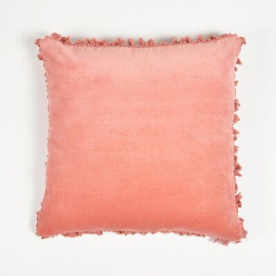 Solid Pink Cotton Cushion Cover, 18 x 18 inches