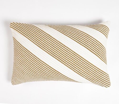 Slant Striped Lumbar Cushion cover, 19 x 11 inches