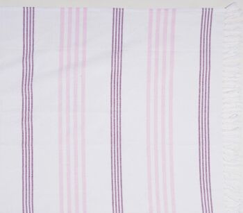 Serviette de hammam lilas teinte en fil 3