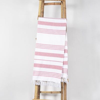 Yarn-dyed red Hammam Towel