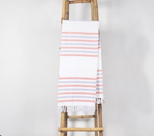 Yarn-dyed Red & Blue Hammam Towel