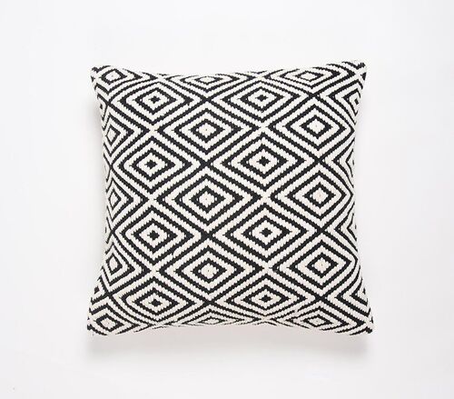 Handwoven Jute & Cotton Cushion Cover, 20 x 20 inches