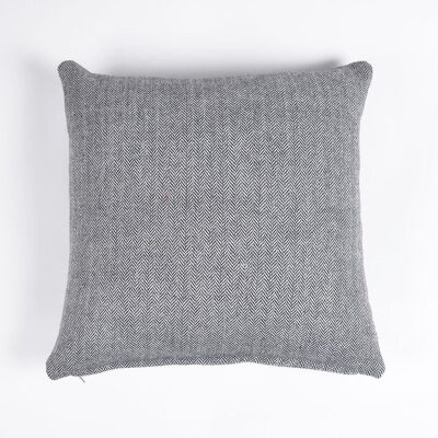 ZigZag Printed Woolen Blend Cushion Cover, 16 x 16 inches