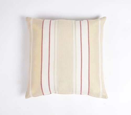 Pastel Striped Cotton Cushion Cover, 16 x 16 inches
