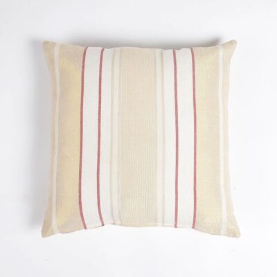 Federa per cuscino in cotone a righe pastello, 16 x 16 pollici