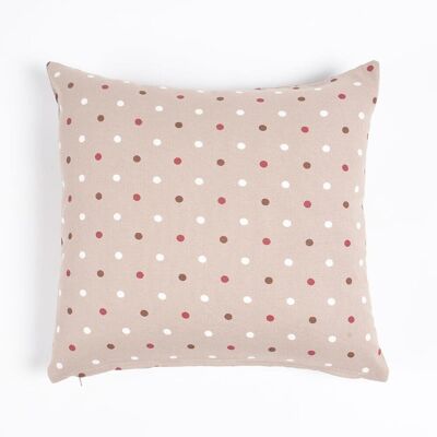 Printed Dots Cotton Cushion Cover, 16 x 16 inches