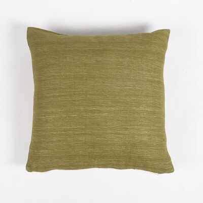 Fodera per cuscino in seta oliva solida, 20 x 20 pollici
