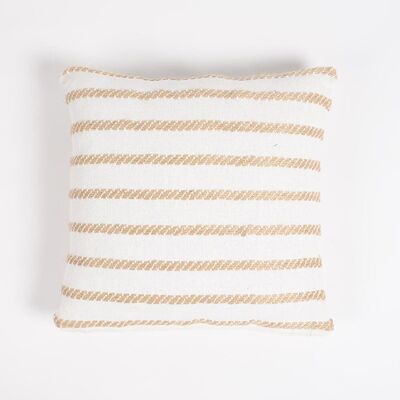 Woven Jute & Cotton Cushion cover, 16 x 16 inches
