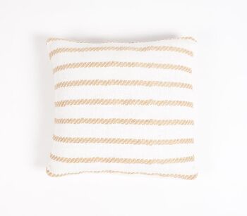 Housse de coussin en jute et coton tissés, 16 x 16 pouces 7