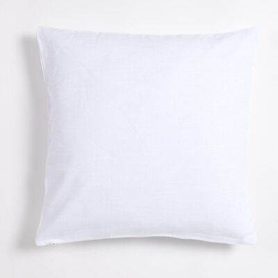 Solid Woven Charcoal Cotton Cushion cover, 18 x 18 inches