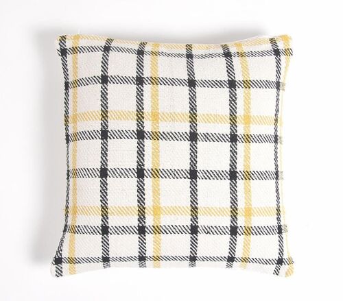 Yarn-Dyed & Woven Cotton Cushion cover, 18 x 18 inches