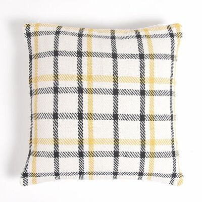 Yarn-Dyed & Woven Cotton Cushion cover, 18 x 18 inches