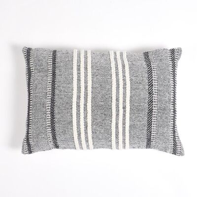 Housse de coussin lombaire en coton tissé, 20 x 14 pouces