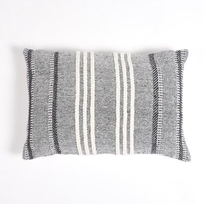 Woven Cotton Lumbar Cushion cover, 20 x 14 inches