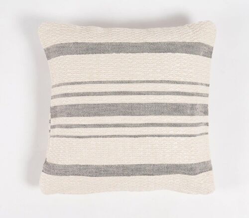 Handwoven Striped Cushion cover, 19 x 19 inches