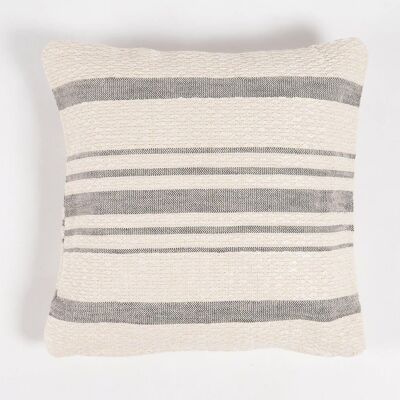 Handwoven Striped Cushion cover, 19 x 19 inches