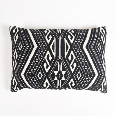 Geometric Monochrome Patterned Cushion Cover, 22.5 x inches