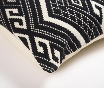 Housse de coussin à motifs géométriques monochromes, 22,5 x pouces 2