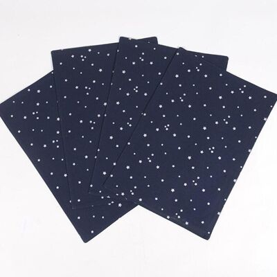 Set of 4 - Starry Printed Handwoven Placemats