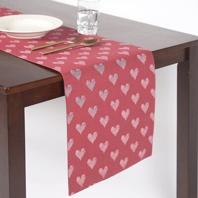 Heart Printed Table Runner