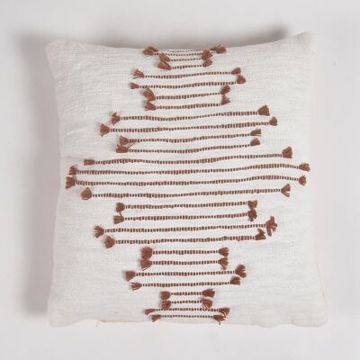 Housse de coussin neutre handloom, 18 x 18 pouces