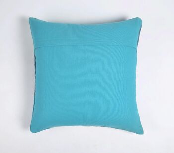 Housse de coussin en coton patchwork Azure, 24 x 24 pouces 3