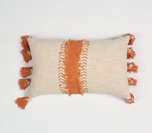 Marigold Embroidered Lumbar Cushion cover