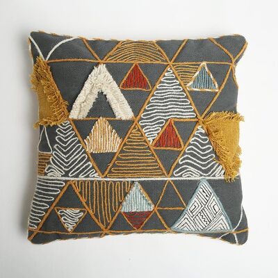 Embroidered & Textured Cushion Cover