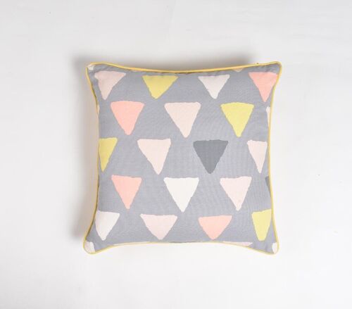 Triangle Printed Cushion cover, 18.4 x inches