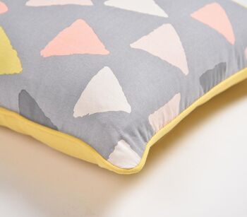 Housse de coussin imprimée triangle, 18,4 x pouces 2