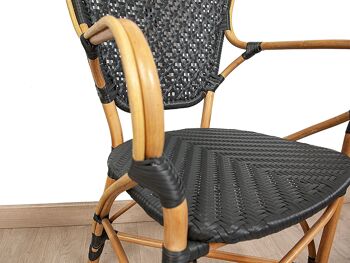 FAUTEUIL ROTIN/BAMBOU NOIR/NATUREL HM4723581 2