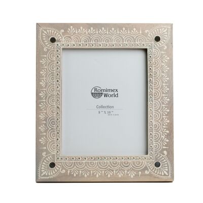PAINTED WOODEN/CRYSTAL PHOTO FRAME 20X2X25CM HM31100220